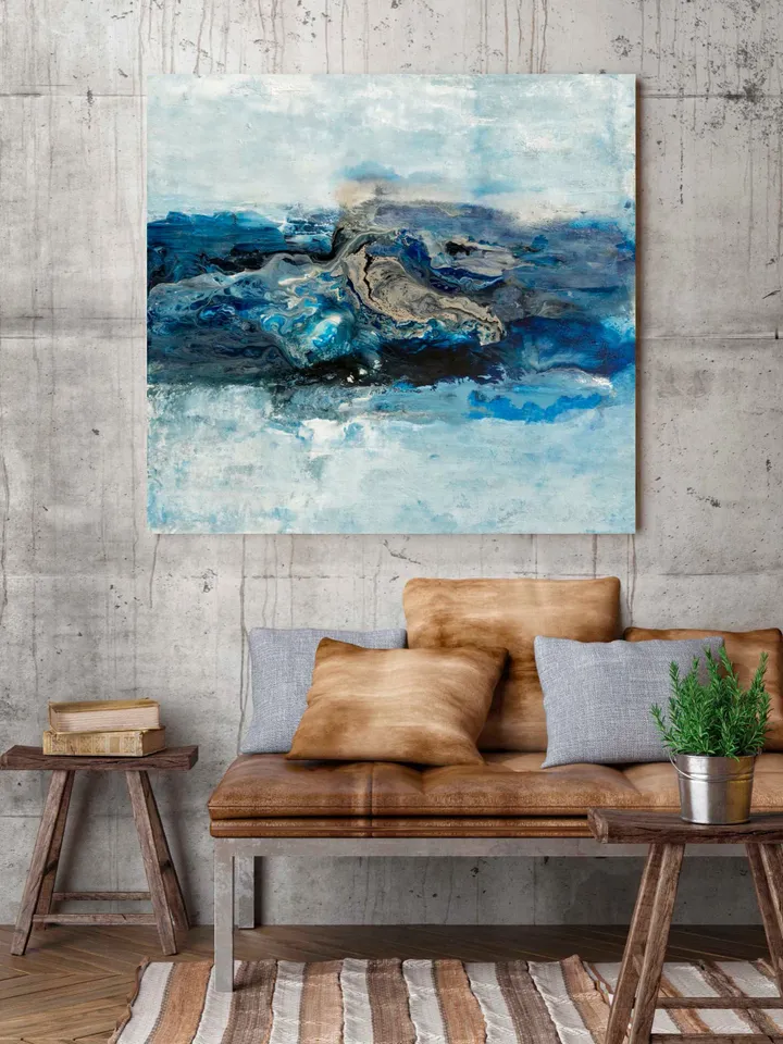 Abstract Painting,Extra Larga Wall Art Abstract,Aesthetic Room Decor, Wedding Gift,Digital Print,Marine Art,Nature Inspired Wall Decor, Art