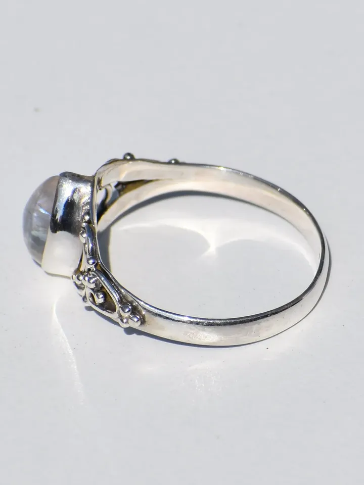 Moonstone Ring, 925 Sterling Silver ring, Pear Moonstone Ring, Bohemian Ring, Silver Ring, Minimalist Style, Gift For Her, Anniversary Gift