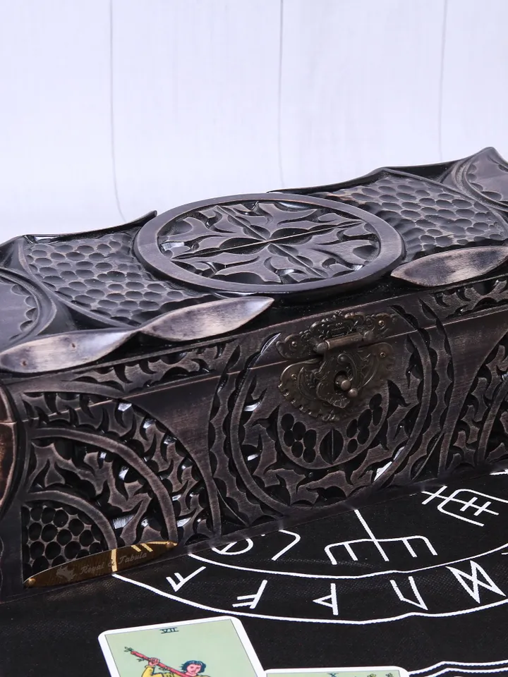 Tarot Card Holder Magic Card Box Tarot Card Box Wooden Tarot Box Tarot Storage Altar box Tarot Cards Box Witch Box / Any size on request