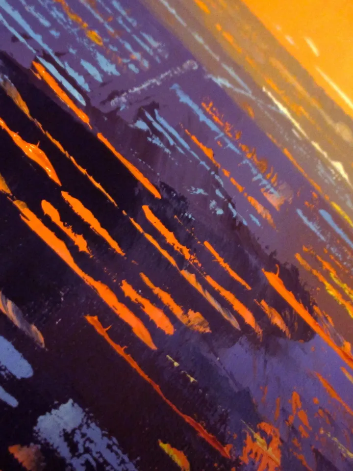 Cyberpunk Painting "NIGHT HORIZON" Original Oil Painiting on Canvas Modern City Painting Art by "Walperion Paintings"