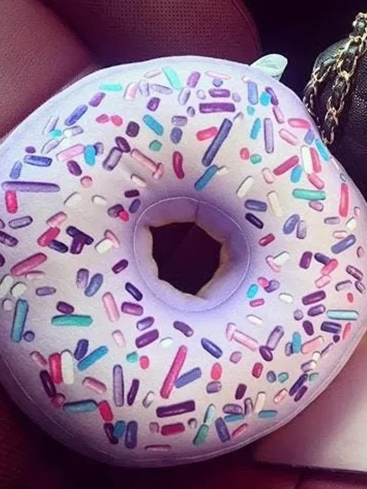 Donut Pillow / Donut light purple / Donut gift / kids room / Food Pillow / Donuts decor / birthday decoration