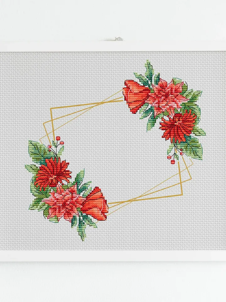 Ultimate Floral CROSS STITCH/クロスステッチ Cross Stitch Kit. Flowers Cross Stitch Kit. Lilies Cross