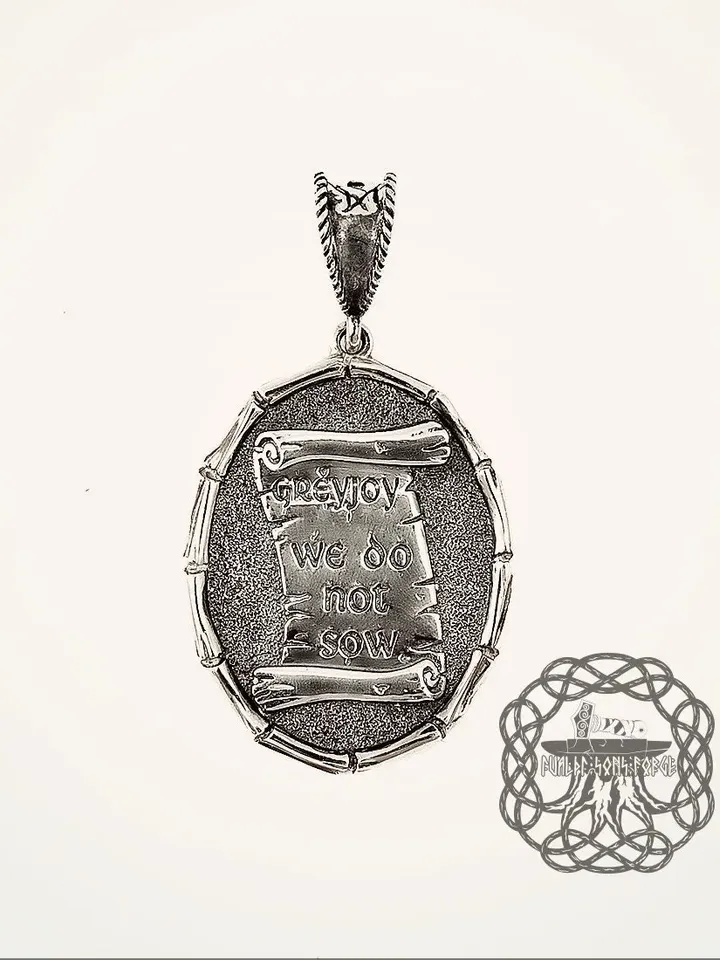 Greyjoy House Pendant, Game of Thrones Pendant, Game of Thrones Jewelry, Sterling Silver Pendant, Greyjoy House Amulet, We do not sow