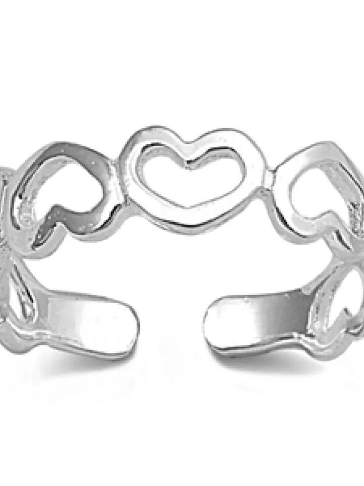 Toe Ring, Sterling Silver Heart Toe Ring, Toe Rings, Gift under 10, Toe Rings, Adjustable Heart Toe ring, Gift For women #toering #toerings
