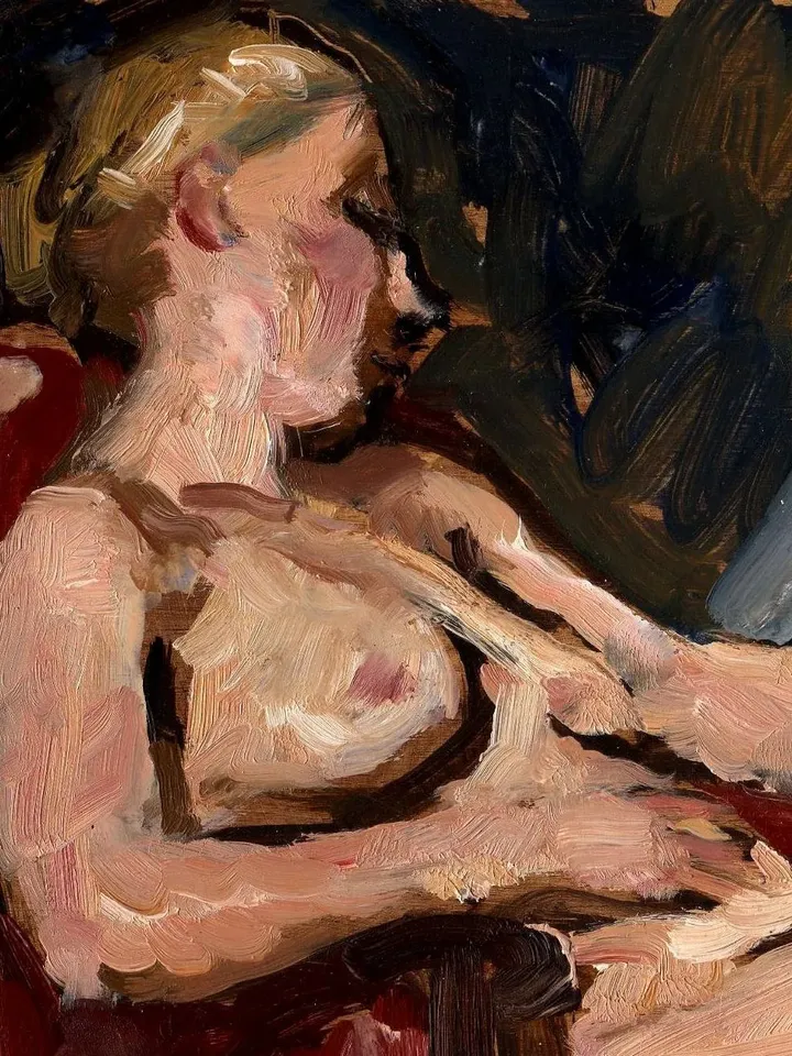 Figure Painting - Female Nude Reclining - 8x12 Oil on Panel, Contemporary Figurative Painting, Signed Original