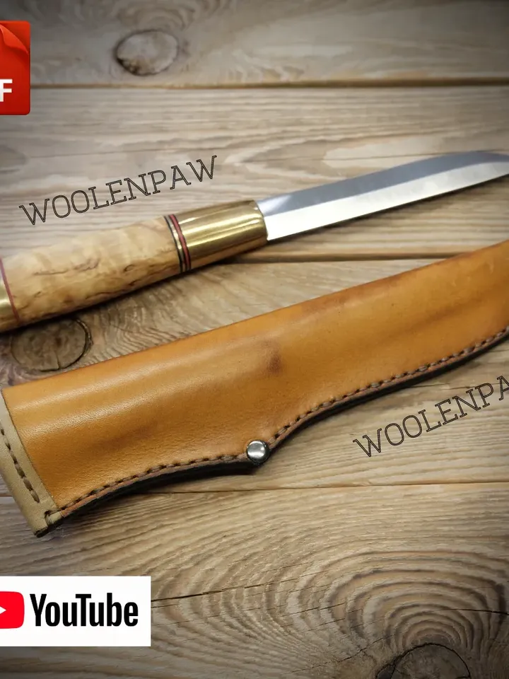 Leather pattern - knife case, knife sheath PDF. EDC20