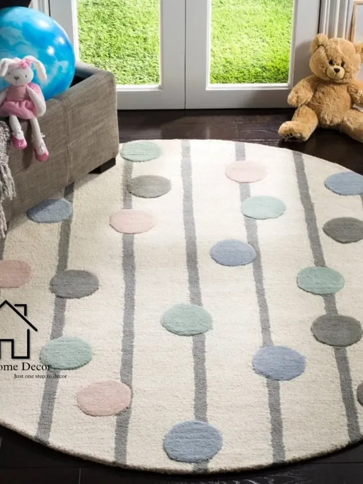 DAVENTER Multi Wool Rug 100% Woolen Area Rug For Hall Kitchen Living Room Bed Room Bath Room Dining Room Kids Room Carpet / Christmas Gift