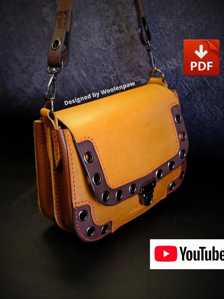 Leather pattern to make a leather bag - Oxi. BG27