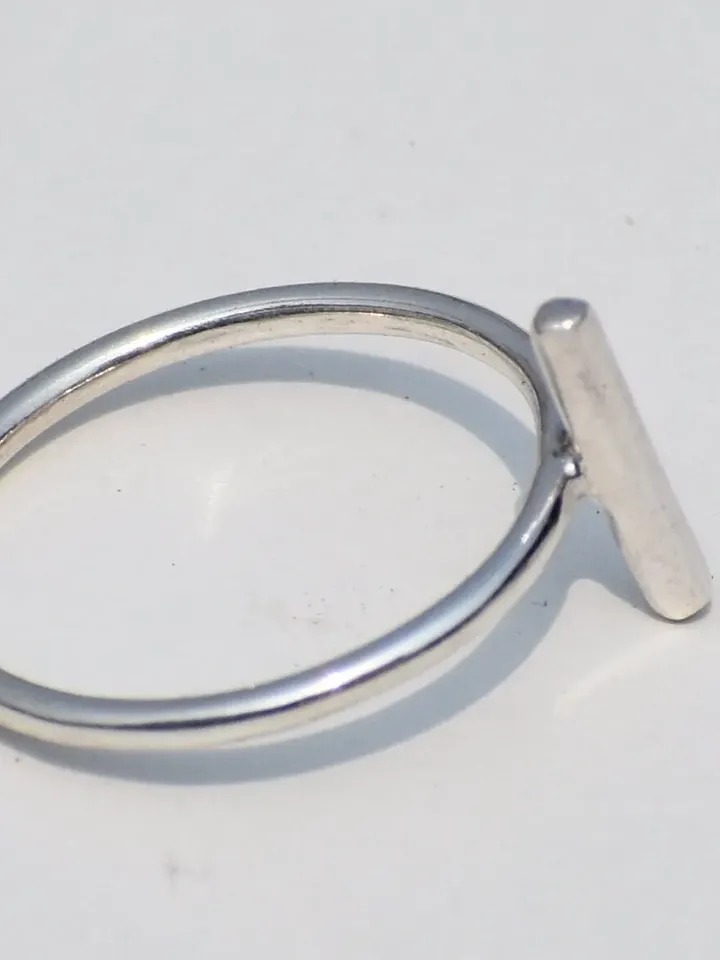 Minimalist Bar Ring, Sterling Silver Bar Ring, Dainty Ring, Thin Ring, Unisex Ring, Solid Silver Ring, Piece Ring, Christmas gift,