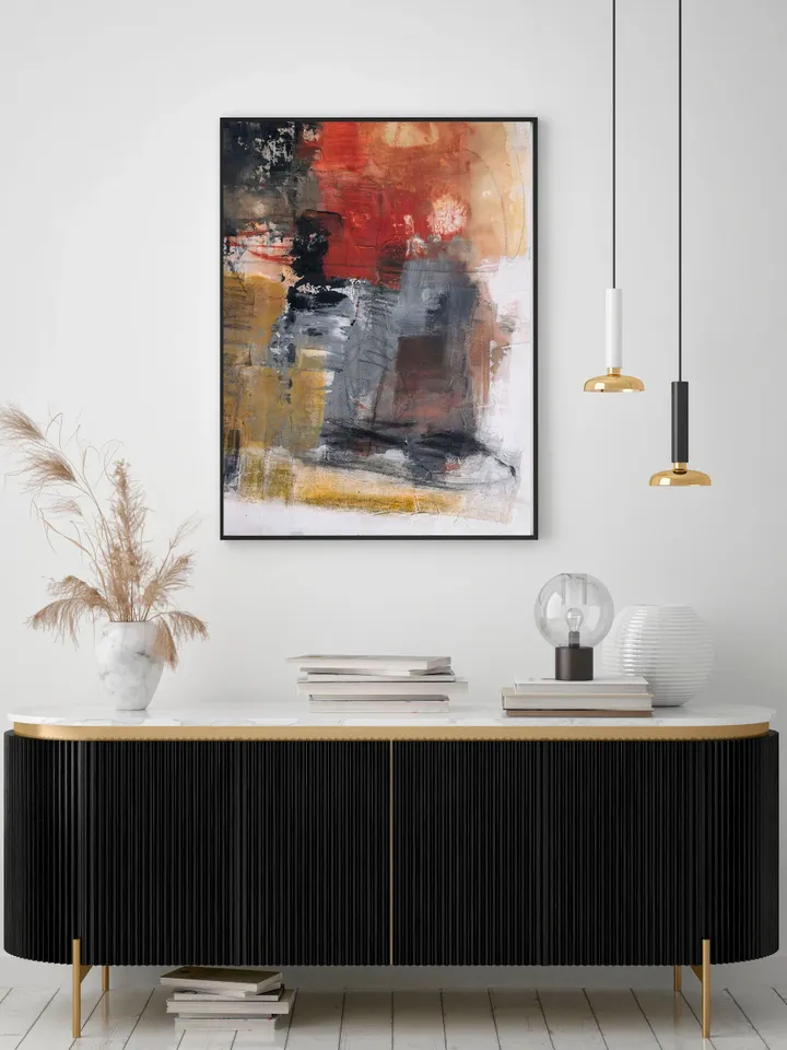 Abstract Colorful Art, Original Abstract Art, Personalize Colorful Modern Abstract Textured Poster Art For Room Décor, Painting Gift Art