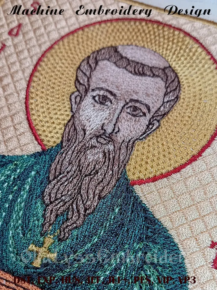 Saint Cuthbert embroidery design