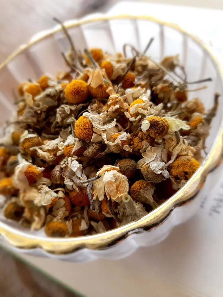 Chamomile Tea | Organic Daisy Flowers, Natural Chamomile Tea, Healthy Herbal Tea, Dried Daisy Flowers, Dried Chamomile Flowers, Wild Harvest