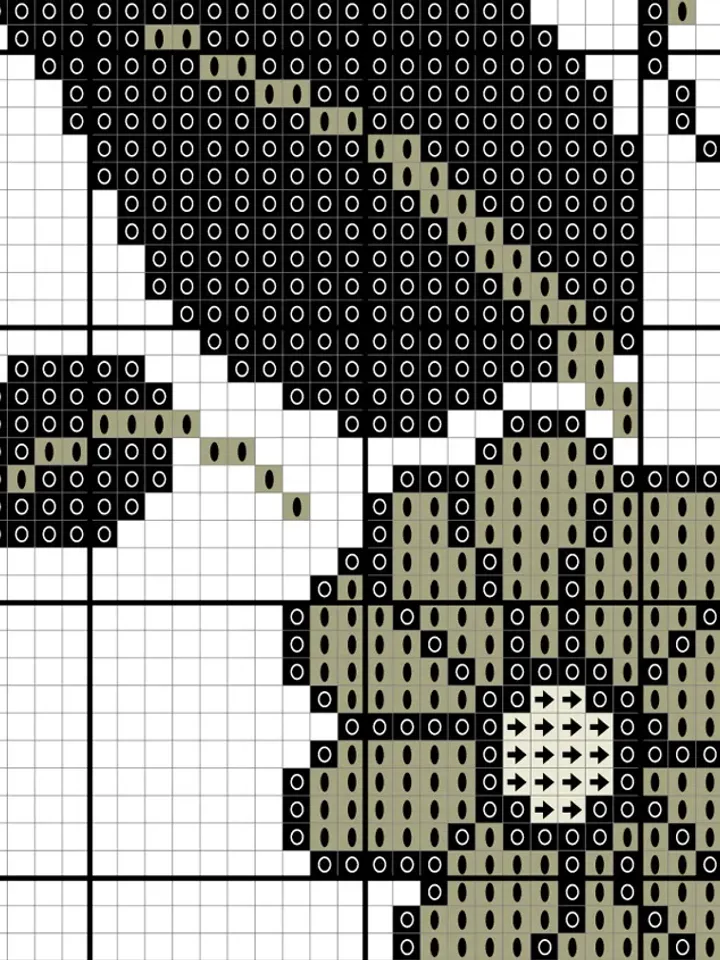 Gothic frame cross stitch pattern. Floral border cross stitch pattern.