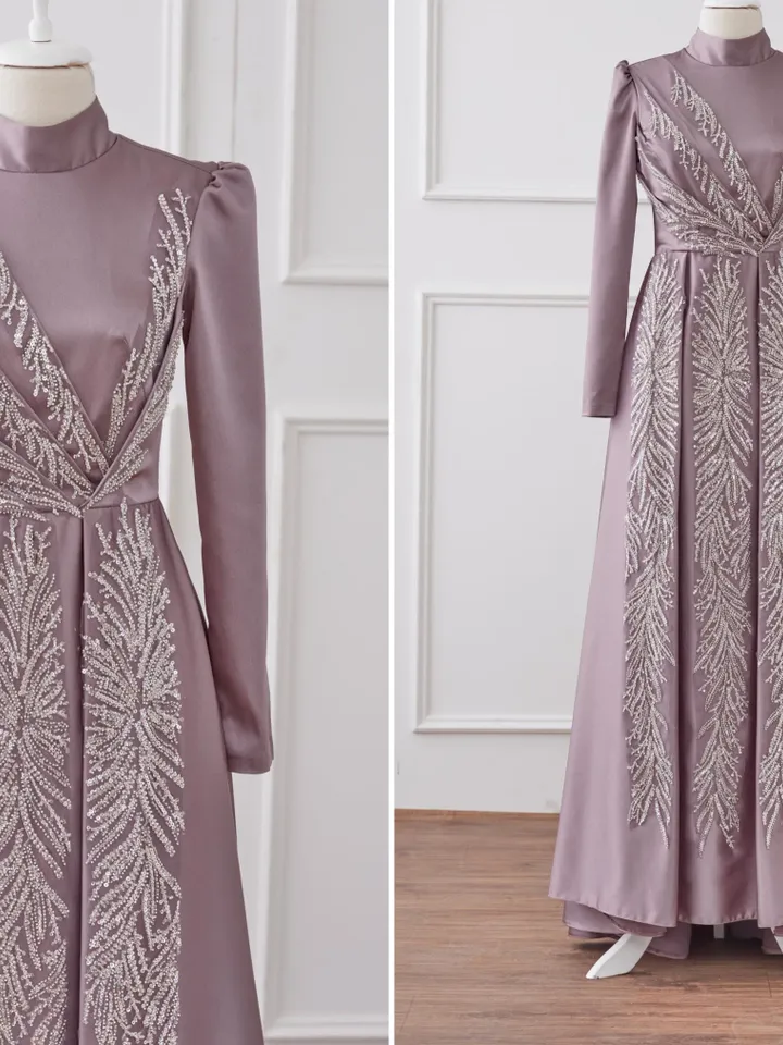 AHUNARE HIJAB - Wedding Dress, Muslim Evening Gown, Nikah, Islamic Wedding, Engagement, Bridesmaid