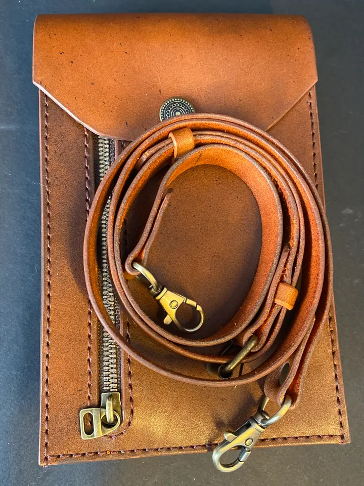 Small leather shoulder bag - leather handbag - handmade