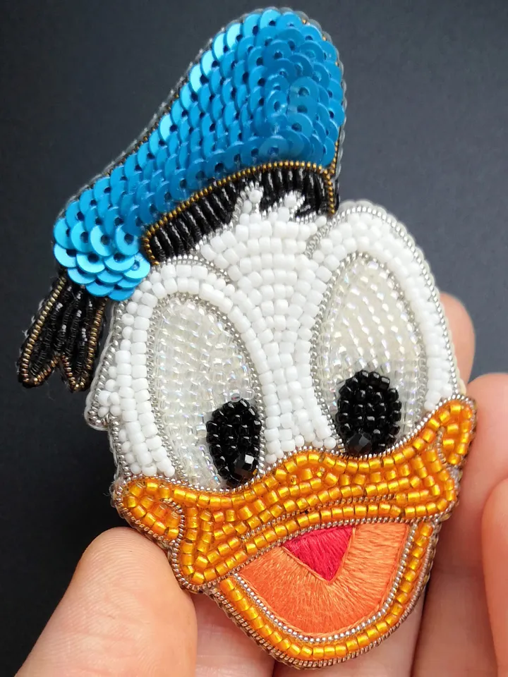 Disney pin Donald duck brooch handmade brooch handmade gift