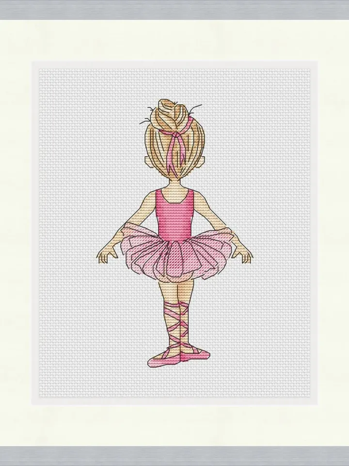 Ballet dancer Cross Stitch Pattern, Ballerina Cross Stitch design, Ballet cross stitch picture, Dancer Cross Stitch
