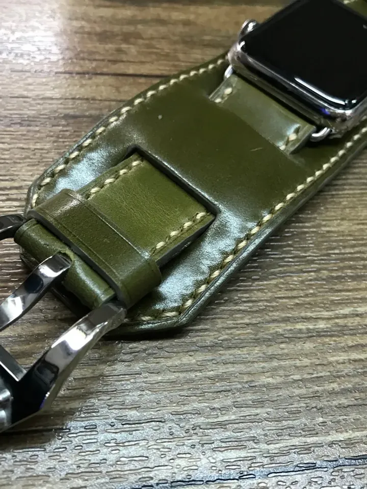 Apple watch band, Apple Watch bund Strap, Horween Shell Cordovan, leather, Apple watch 44mm, 40mm, 38mm, 42mm, iWatch, Series 6 5 4 3
