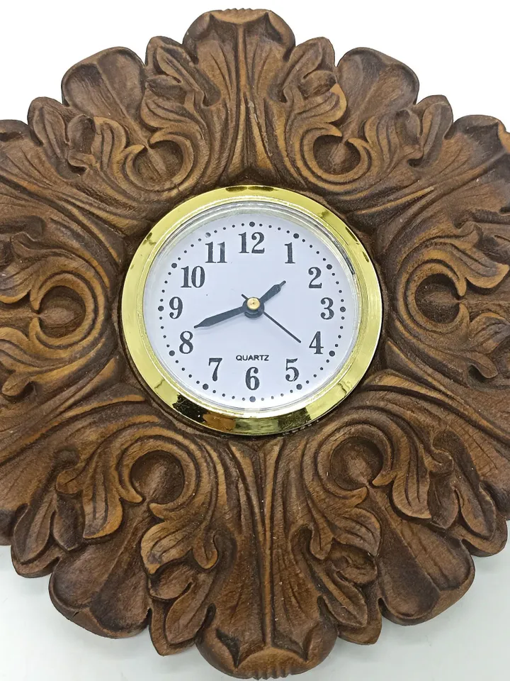 Wooden wall clock, Wall clock, Rustic wall clock, Wooden clock, Wooden Carver Panel, Wooden wall decor, carved wood wall art