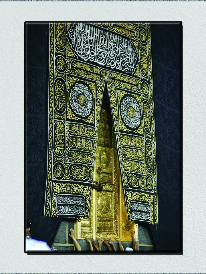 Kaaba Door Print on Canvas , Floating Frame Option, Modern Wall Art, Extra Large Canvas Wall Art
