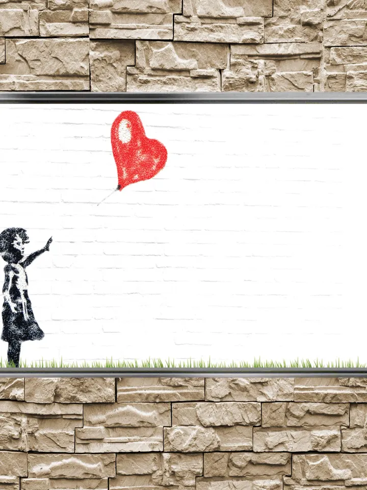 Banksy Red Balloon Girl Print on Canvas , Floating Frame Option, Modern Wall Art, Extra Large Canvas Wall Art