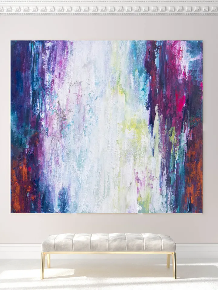 Large Wall Art Oversized, Palette Knife Painting, Abstract Canvas Wall Art, Colorful Abstract Painting Large, Modern Abstract Art