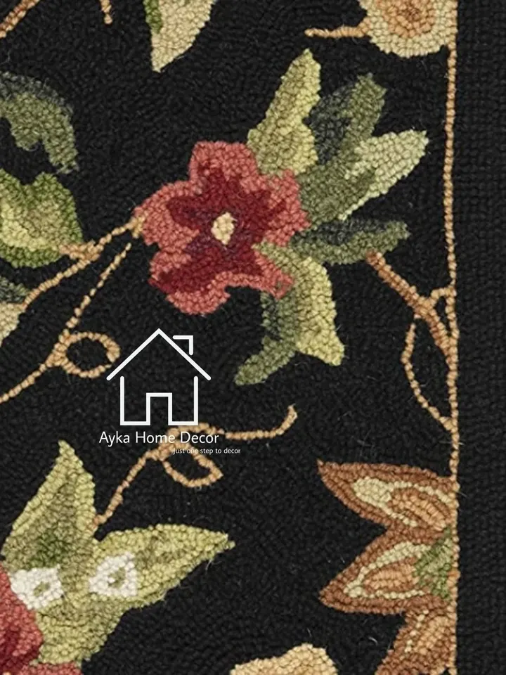 Ayka Flora HandMade Tufted 100% Fine wool Trending carpets and rugs for Living Room and for kids room / Flower Collection Rug/Christmas Gift