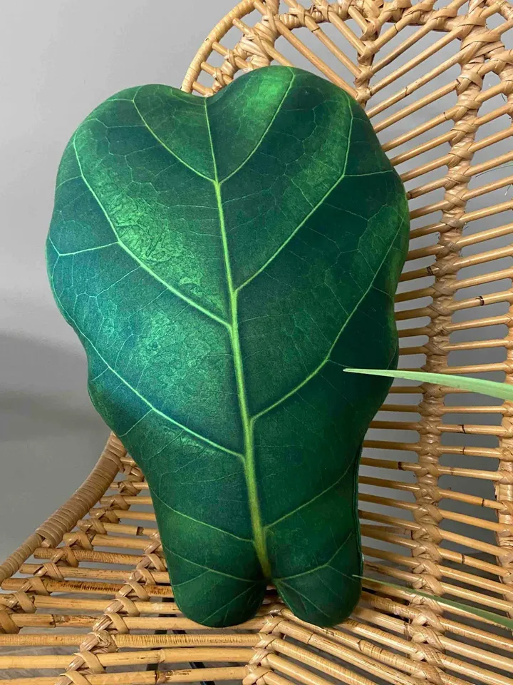 Fiddle Leaf Fig pillow / Ficus Lyrata pillow / ficus cushion / ficus lyrata cushion / plant pillow/ leaf shaped pillow / plant cushion