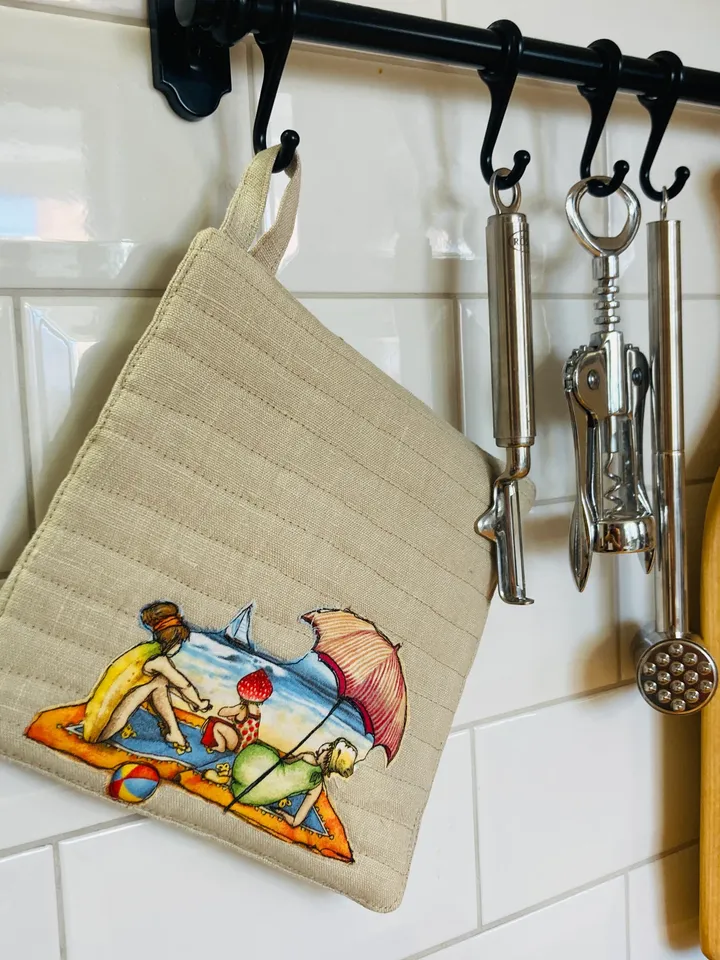 Potholder 7.8'' x 7.8'' Pot holders with sayings Pot holders handmade