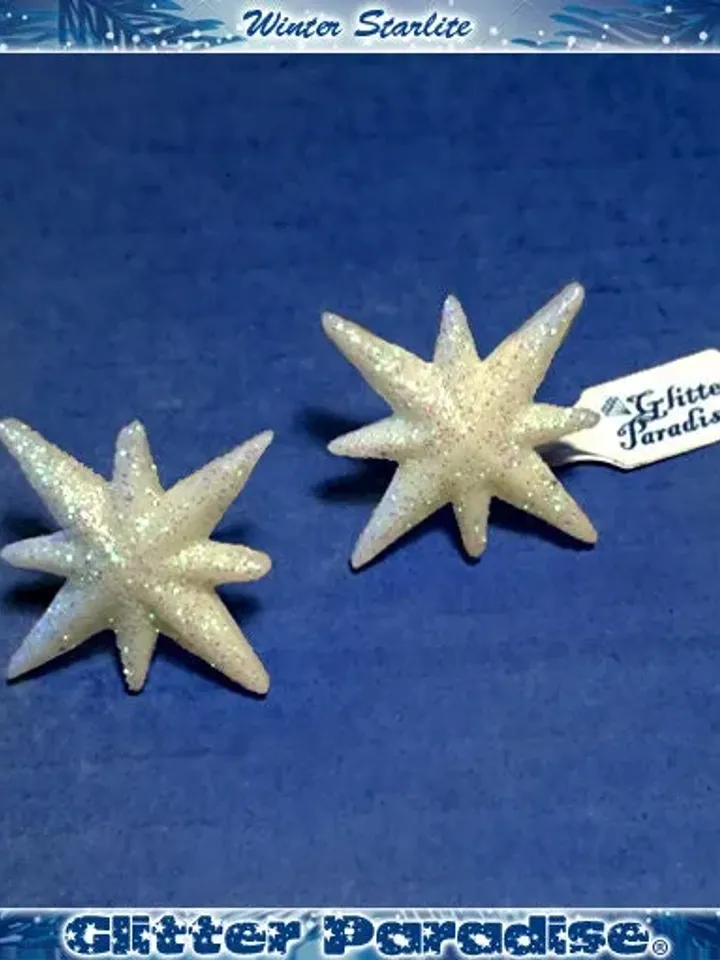 Winter Starlite - Boucles d'Oreilles Starlite - Boucles d'Oreilles Starburst - Motel Star - 50's - Mid-Century Modern - Glitter Paradise®