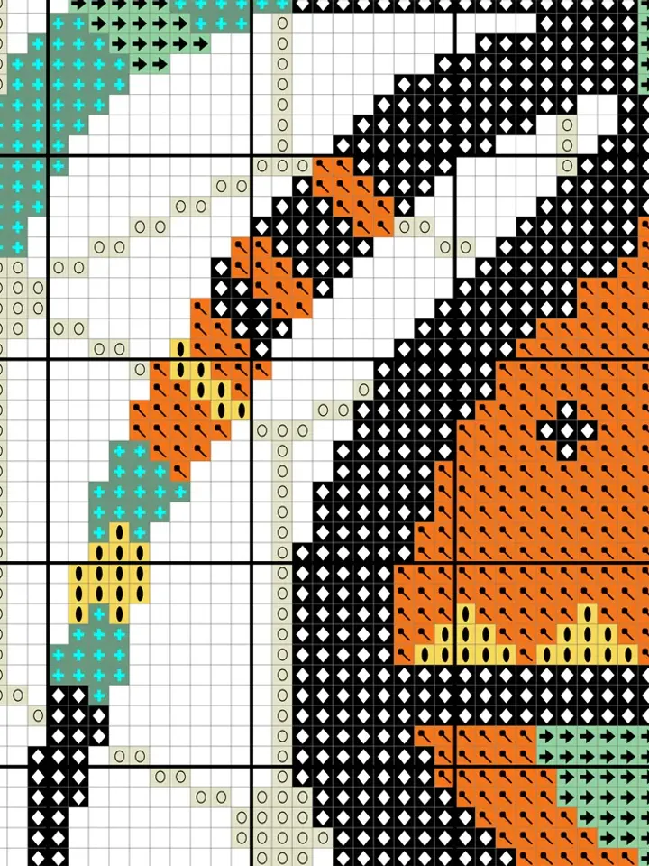 Spider cross stitch pattern. Insects cross stitch. Scandinavian cross stitch.
