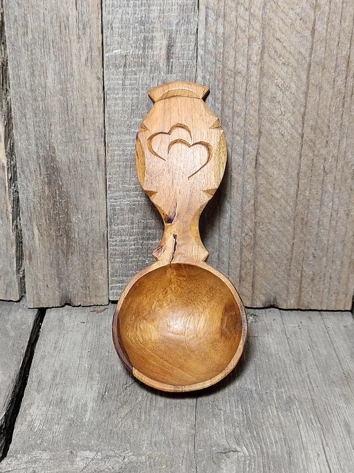 Handmade wooden coffee scoop Tea scoop Wood gift coffee lovers Wood anniversary year Cherry wood spoon anniversary gifts