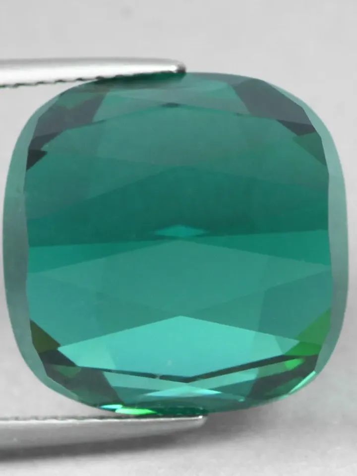 21.90 CT Incredibly Flawless ! Rare Cushion Cut 100% Natural Greenish Blue  Lagoon Tourmaline