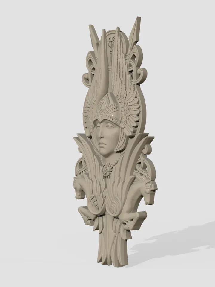 3D Model STL CNC Router file 3dprintable Valkyrie panel