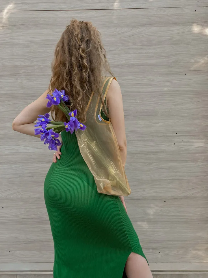 Grocery bag, Tote bag aesthetic, Flower tote bag, Market bag, Organza shopper