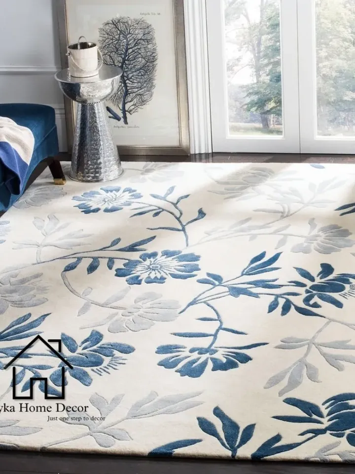 Ayka 100% Pure Woolen Area Rug For Hall Kitchen Living Room Bed Room Dining Room Kids Room Carpet / Leaves Rug / Modern Rug / Christmas Gift