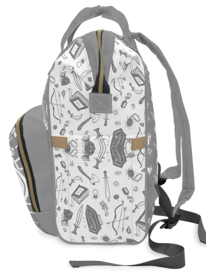 Bard DnD Class TTRPG Backpack | Tabletop Roleplaying Game Bag, LARP Backpack, Wargaming Organizer, DnD Dice Set, RPG Class Gift