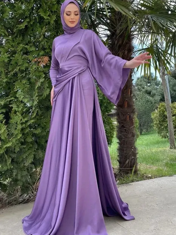 AHUNARE HIJAB - Wedding Dress, Muslim Evening Gown, Nikah, Islamic Wedding, Engagement, Bridesmaid,