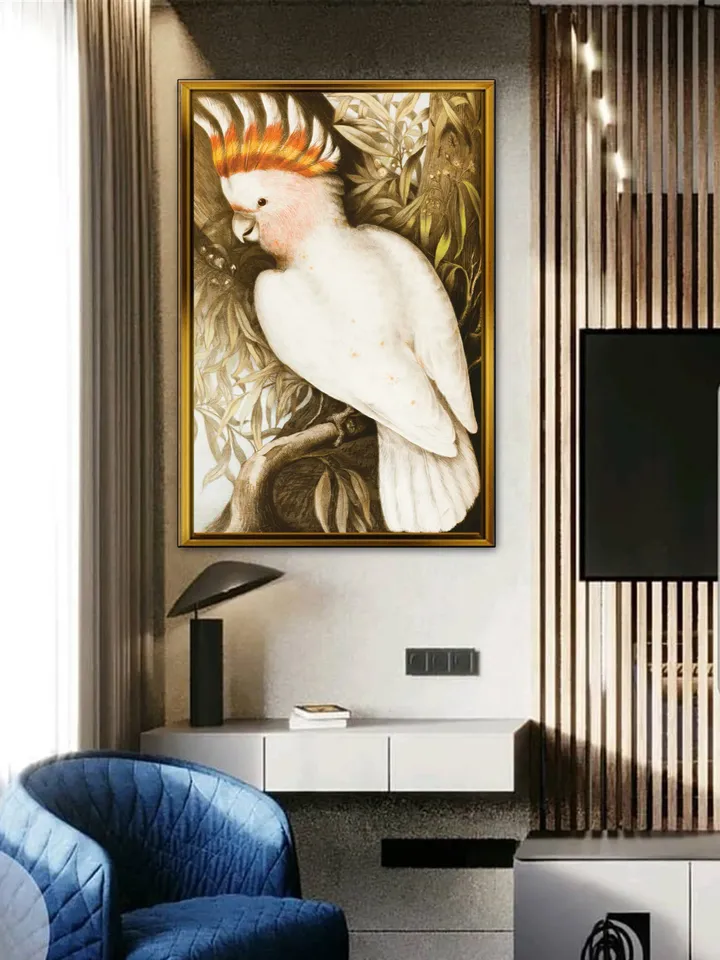 Leadbeaters Cockatoo, Plyctolophus leadbeateri parrot Print on Canvas , Floating Frame Option, Modern Wall Art, Extra Large Canvas Wall Art