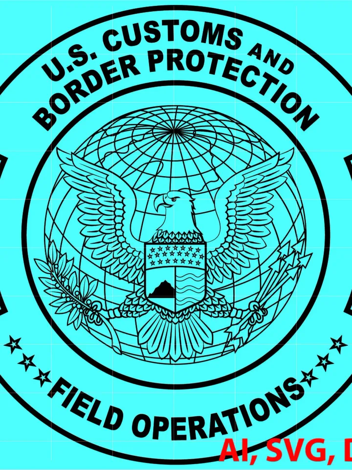 U S Customs and Border Protection Field Operations Badge, Logo, Seal, Custom, Ai, Vector, SVG, DXF, PNG, Digital