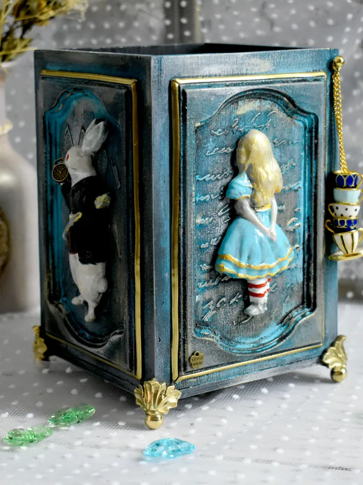 Alice Wooden Stationery Stand or Handmade Makeup Brush Stand