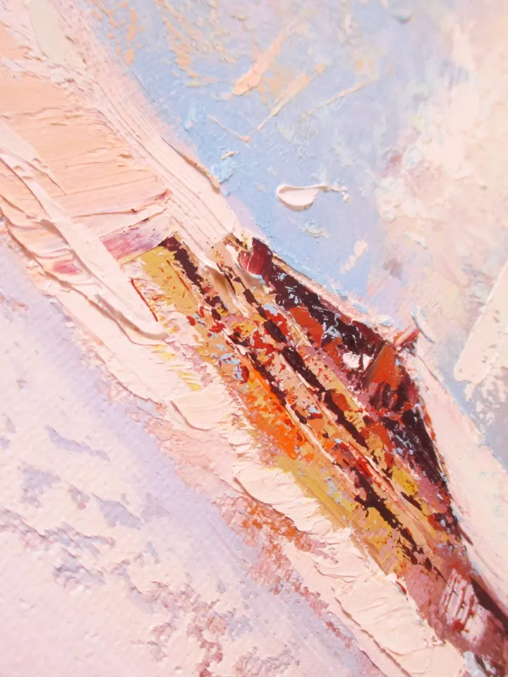 Snow Painting ORIGINAL OIL PAINTING on Canvas, Landscape Painting Original, Glacier National Park Art by "Walperion"