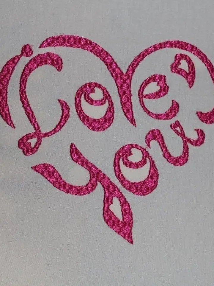Valentine embroidery designs I love you heart Machine embroidery design Embroidery Frame Instant Download
