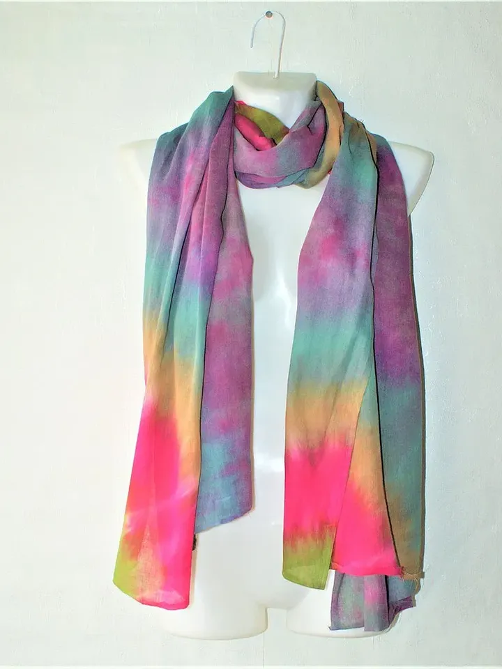 Cotton scarf Colorful scarf Cotton shawl Designer woman scarf gift Tie dye scarf