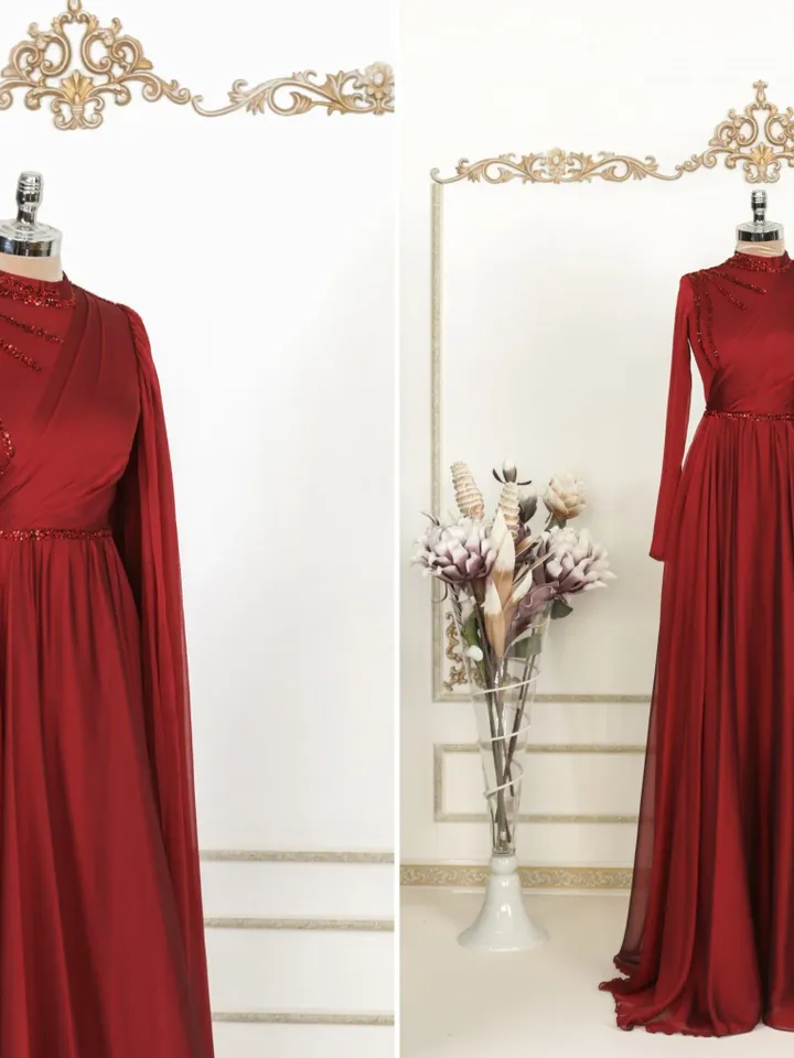 AHUNARE HIJAB - Wedding Dress, Muslim Evening Gown, Nikah, Islamic Wedding, Engagement, Bridesmaid