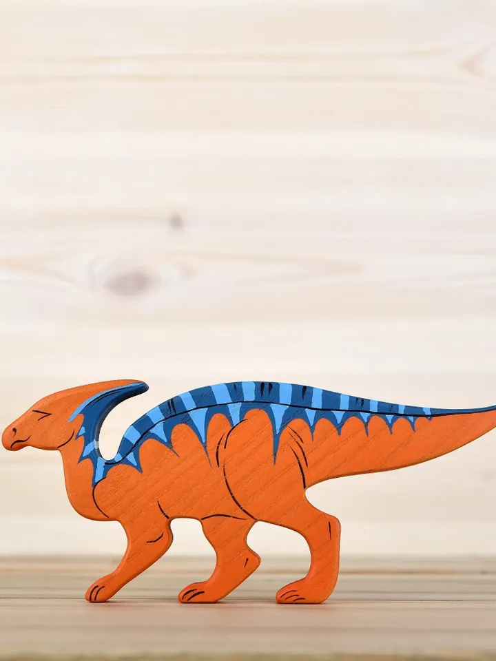 Wooden toy Parasaurolophus Dinosaur toys Prehistoric animals