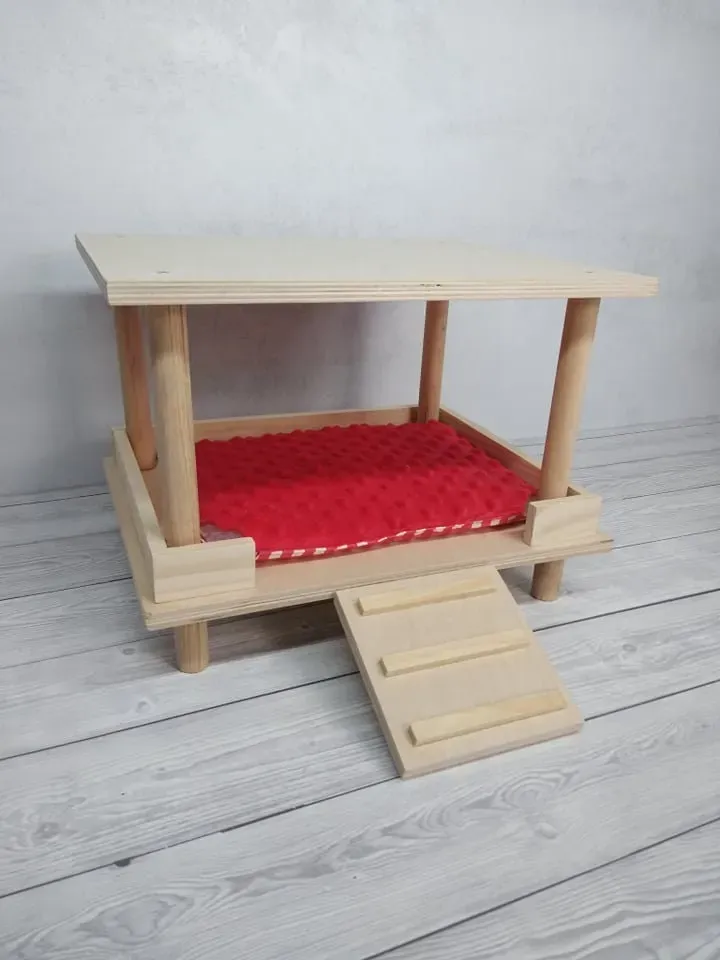 Wooden guinea pig hideout, guinea pig cage accessories, rabbit hidey house, rabbit bed wooden, rabbit house