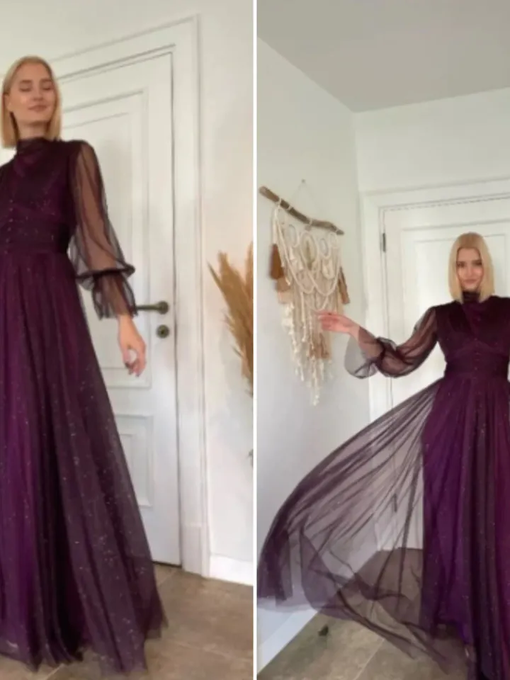 AHUNARE HIJAB - Wedding Dress, Muslim Evening Gown, Nikah, Islamic Wedding, Engagement, Bridesmaid