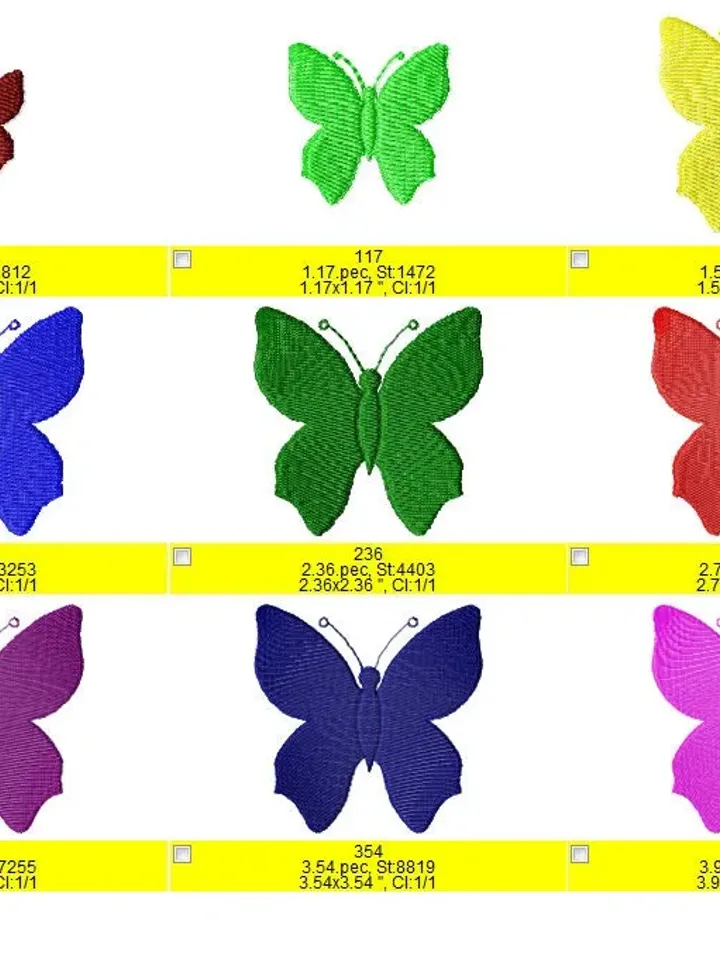 Butterfly embroidery design Silhouette embroidery pattern for girls