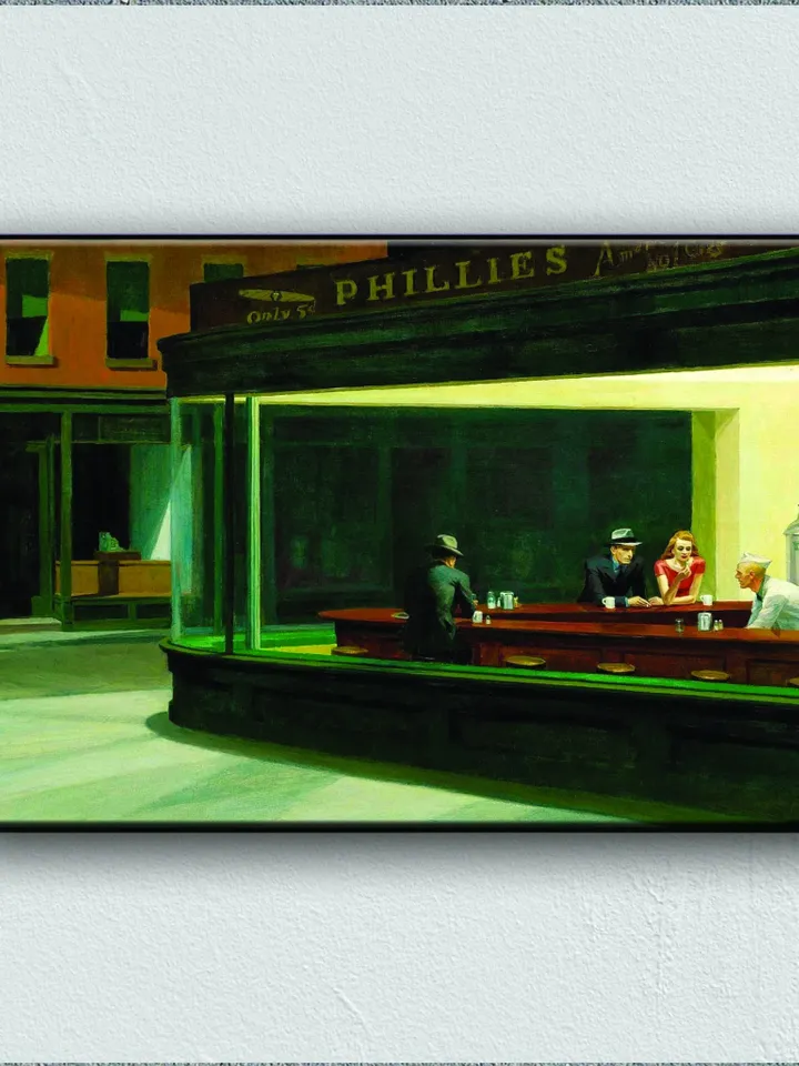 Bernie Sanders Meme Diner Print on Canvas , Floating Frame Option, Modern Wall Art, Extra Large Canvas Wall Art